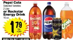 Superior Grocers Pepsi Cola, 2 Liter, Rockstar Energy Drink, 16 oz offer