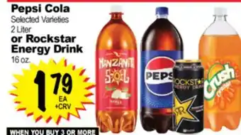 Superior Grocers Pepsi Cola, 2 Liter, Rockstar Energy Drink, 16 oz offer