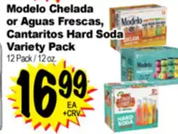 Superior Grocers Modelo Chelada or Aguas Frescas Cantaritos Hard Soda Variety Pack offer