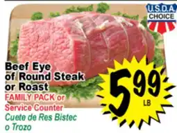 Superior Grocers Beef Eye of Round Steak Roast offer