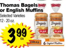 Superior Grocers Thomas Bagels or English Muffins offer