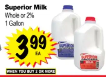 Superior Grocers Superior Milk offer