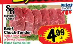 Superior Grocers Beef Chuck Tender offer