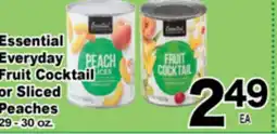 Superior Grocers Essential Everyday Fruit Cocktail or Sliced Peaches offer