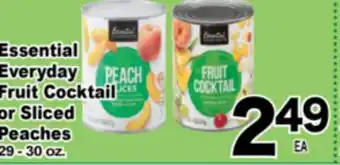 Superior Grocers Essential Everyday Fruit Cocktail or Sliced Peaches offer