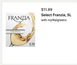 Walgreens Select Franzia, 5L offer