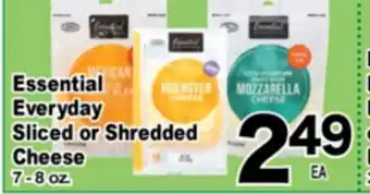 Superior Grocers Essential Everyday Sliced or Shredded Cheese offer