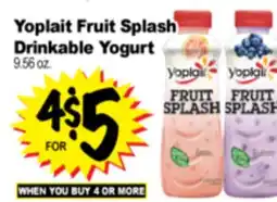 Superior Grocers Yoplait Fruit Splash Drinkable Yogurt offer