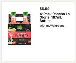 Walgreens 4-Pack Rancho La Gloria, 187ml. Bottles offer