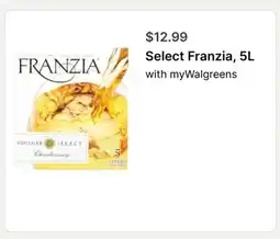 Walgreens Select Franzia, 5L offer