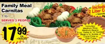 Superior Grocers Family Meal Carnitas offer