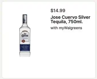 Walgreens Jose Cuervo Silver Tequila, 750ml offer