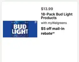 Walgreens 18-Pack Bud Light Products offer