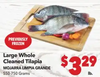 Vallarta Supermarkets Large Whole Cleaned Tilapia MOJARRA / LIMPIA GRANDE offer