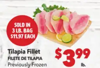 Vallarta Supermarkets Tilapia Fillet / FILETE DE TILAPIA offer