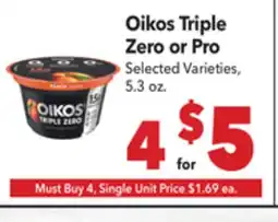 Vallarta Supermarkets Oikos Triple Zero or Pro offer