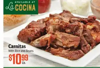 Vallarta Supermarkets Carnitas offer
