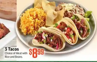 Vallarta Supermarkets 3 Tacos offer