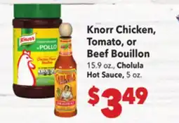 Vallarta Supermarkets Knorr Chicken, Tomato, or Beef Bouillon offer