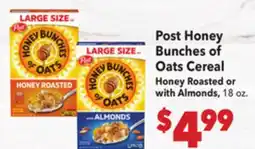 Vallarta Supermarkets Post Honey Bunches of Oats Cereal offer