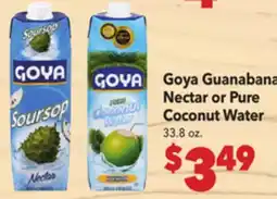Vallarta Supermarkets Goya Guanabana Nectar or Pure Coconut Water offer