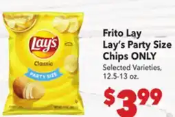 Vallarta Supermarkets Frito Lay Lay's Party Size Chips ONLY offer