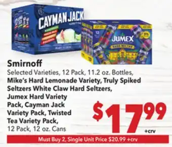 Vallarta Supermarkets Smirnoff offer