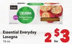 Vallarta Supermarkets Essential Everyday Lasagna offer