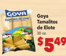 Vallarta Supermarkets Goya Tamalitos de Elote offer