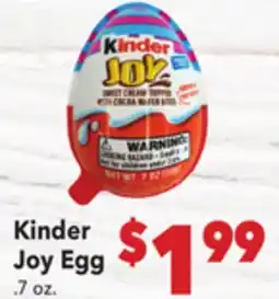 Vallarta Supermarkets Kinder Joy Egg offer