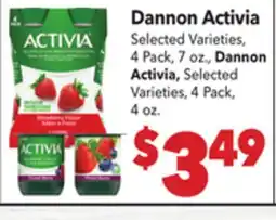 Vallarta Supermarkets Dannon Activia offer