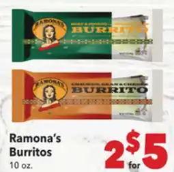 Vallarta Supermarkets Ramona's Burritos offer