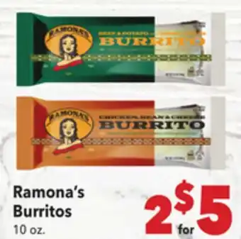 Vallarta Supermarkets Ramona's Burritos offer