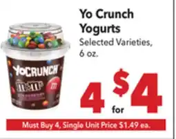 Vallarta Supermarkets Yo Crunch Yogurts offer