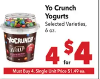 Vallarta Supermarkets Yo Crunch Yogurts offer