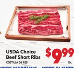 Vallarta Supermarkets USDA Choice Beef Short Ribs / COSTILLA DE RES offer