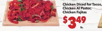 Vallarta Supermarkets Chicken Diced for Tacos, Chicken Al Pastor, Chicken Fajitas offer