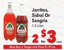 Vallarta Supermarkets Jarritos, Sidral Or Sangria offer
