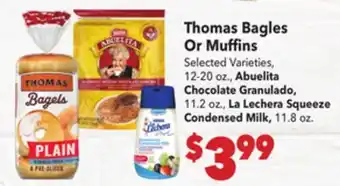 Vallarta Supermarkets Thomas Bagles Or Muffins offer