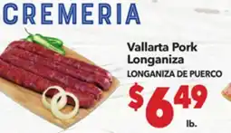 Vallarta Supermarkets Vallarta Pork Longaniza / LONGANIZA DE PUERCO offer