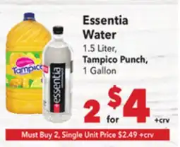 Vallarta Supermarkets Essentia Water offer