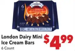Vallarta Supermarkets London Dairy Mini Ice Cream Bars offer