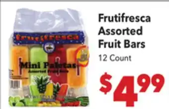 Vallarta Supermarkets Frutifresca Assorted Fruit Bars offer