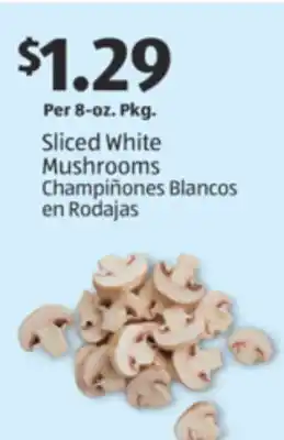 Aldi Sliced White Mushrooms offer