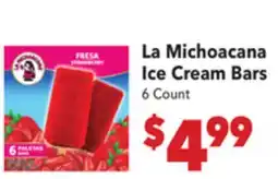 Vallarta Supermarkets La Michoacana Ice Cream Bars offer