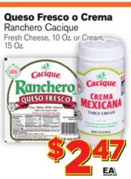 El Super Fresh Ranchero Cacique offer