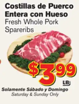 El Super Fresh Fresh Whole Pork Spareribs offer
