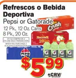 El Super Fresh Pepsi or Gatorade offer