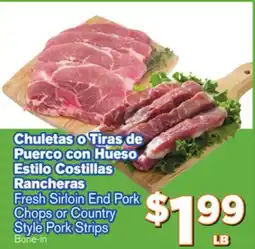 El Super Fresh Pork Chops Country Chops Country Style Pork Strips offer