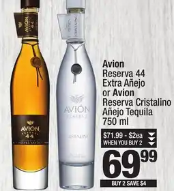 Super King Markets Avion Reserva Cristalino Añejo Tequila offer